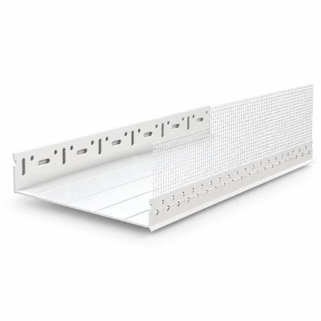 Profil soclu din PVC cu plasa fibra de sticla, 2 metri